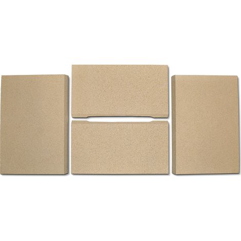 Habillage de foyer pour poêles à cheminée Mainau de Eurotherm - vermiculite - 4 pièces