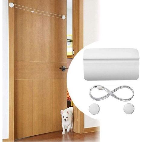 Ouvre-Porte Automatique - Pour Chats Et Chiens - Sangle De Fermeture Pour Chatière - Réglable - Pour Portes Intérieures De Chambre Salle De Bain Toilette - 1 Pièce (1/5)