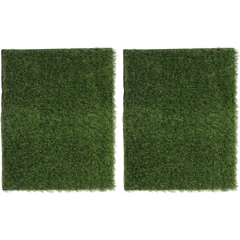 Lot de 2 tapis d'urine pour chien en gazon artificiel, absorbants, respirants, réutilisables et portables, pour une utilisation intérieure et extérieure. (1/5)