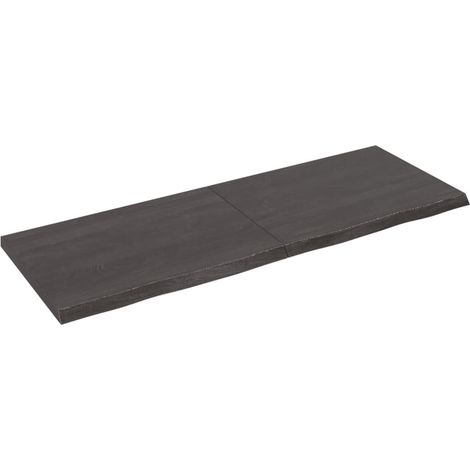 Étagère murale marron foncé bois chêne massif traité (1/5)