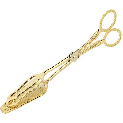 Brotzange, Küchenutensilien, Buffetzange, Grillzange, Kuchenzange (Goldspitze)