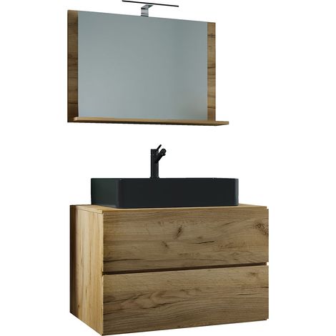 3-tlg Waschtisch Badmöbel Lendas 80 cm M (1/3)