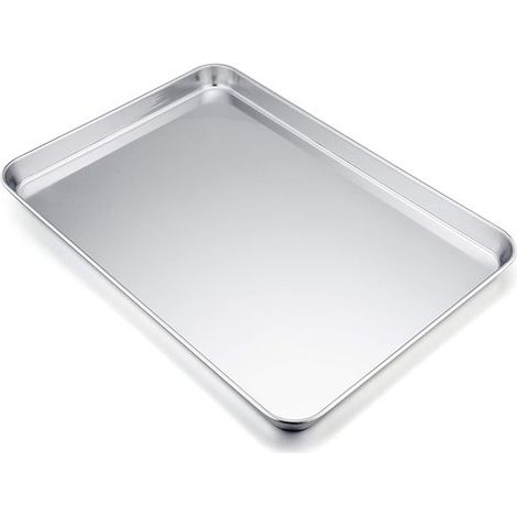 Backblech aus Edelstahl – 40 x 30 x 2,5 cm – Silber (1/5)