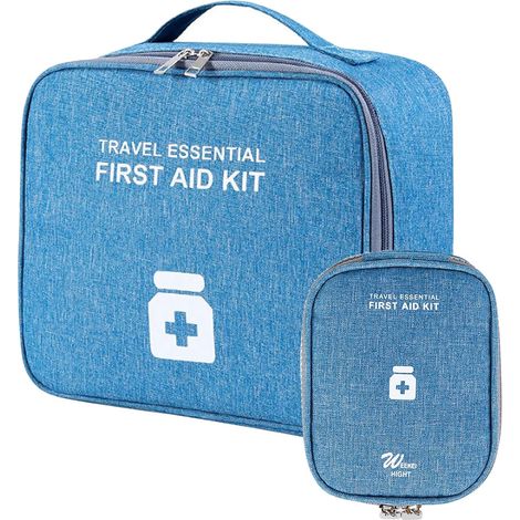 2 Pièces Trousse de Premiers Secours, Boite de d'urgence, Grande capacité étanche Premiers Secours Vide Trousse, Rangement Boîte à Médicaments Multifonctionnelle Caisses pour Maison Bureau Camping (1/5)