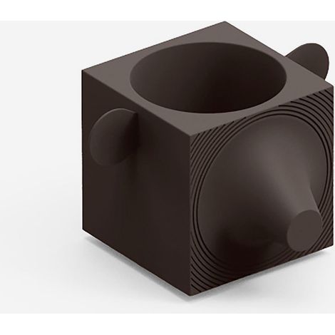 Vaso design da esterno in polietilene resistente Capo - Grigio Scuro