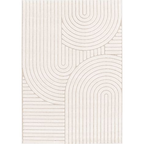 Tappeto interno con archi etnici, beige e crema