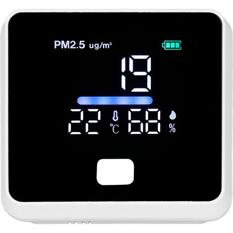 Détecteur de Qualité d’Air 3-en-1, mesure précise et rapide de température et humidité, thermohygromètre pour maison et bureau (1/5)