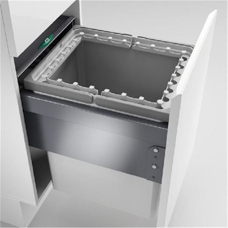 Naber Cox® Base 460 R/400-1, Abfallsammler für Frontauszüge, hellgrau, H 460 (1/2)