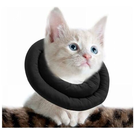 Collier de récupération doux pour chat – Réglable et lavable – Confort optimal après chirurgie – Taille M (30cm) (1/4)
