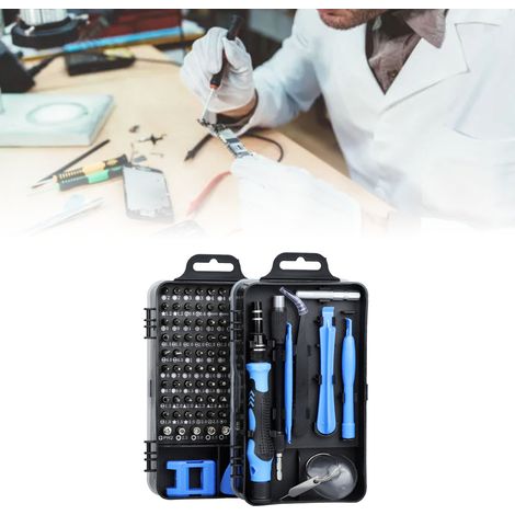 Schraubendreher-Set aus Kohlenstoffstahl, Mehrzweck-Werkzeugset zum Zerlegen und Reparieren elektronischer Geräte wie Uhren und Mobiltelefone, Blau (1/5)
