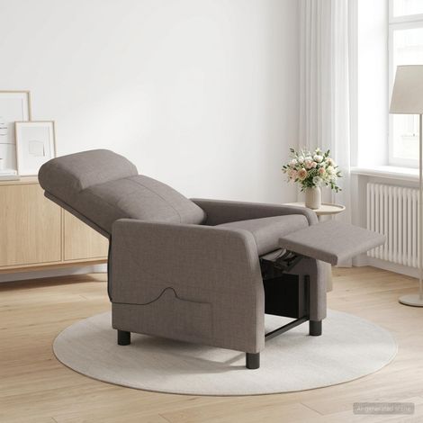 vidaXL Silla de masajes reclinable Topo Tela (1/4)