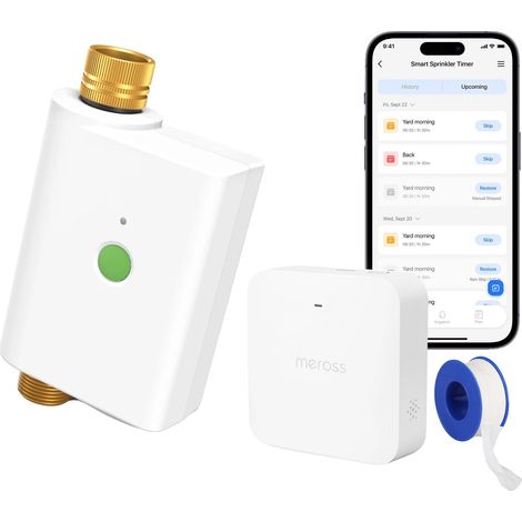 Minuteur de Sprinkler Intelligent, Contrôle par Application, Automatisation Météo, Version UE avec Hub (1/2)