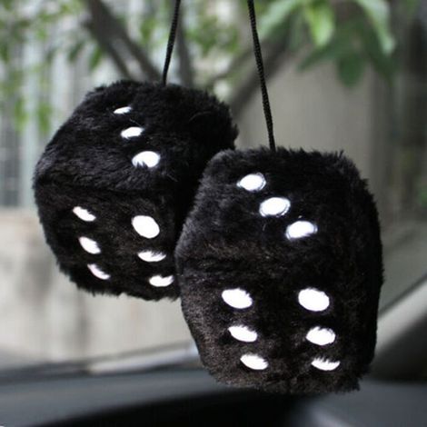 Colgantes de peluche para coche, decoración para el espejo retrovisor del coche (1/5)