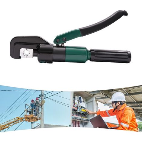Hydraulic Crimping Tool 6 Ton, Hand Operated Wire Terminal Lug Crimper 8 Dies (1/5)
