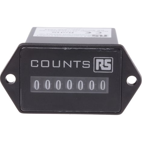 Compteur RS PRO Impulsion 24 V c.c. Numérique 7 digits ( Prix pour 1 )