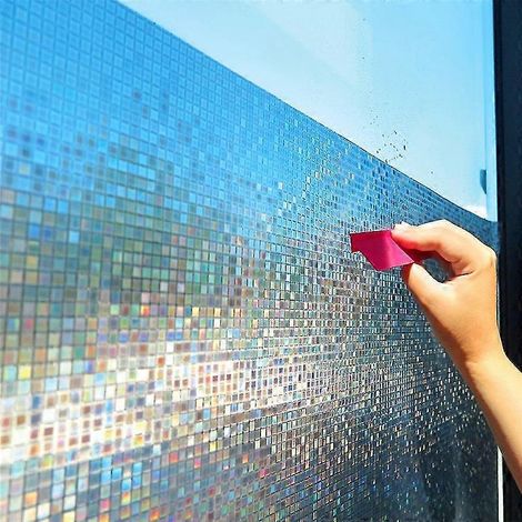 Film de protection solaire mosaïque dépoli 60 x 200 cm
