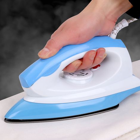 Fer à repasser électrique portatif (bleu), conforme aux normes européennes, petit modèle portable. (1/5)