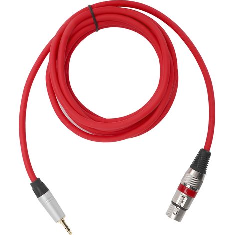 Câble adaptateur XLR femelle vers jack 3,5 mm mâle, 3 m, pour microphone et accessoires audio (1/5)