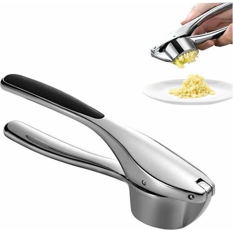 Knoblauchpresse, Knoblauchzerkleinerer, Knoblauchpresse aus Edelstahl, professioneller Zerkleinerer, spülmaschinenfest, Knoblauchzerkleinerer mit rutschfestem Griff für Restaurant, Haushalt und Küche (1/5)