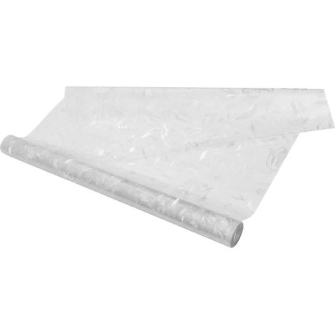 Film statique pour vitres à motif floral pour salle de bain, intimité garantie (1 rouleau). (1/5)