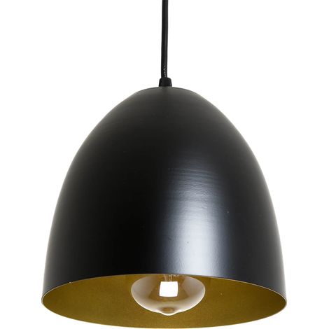 Hängelampe Schwarz Gold Ø20cm Esstisch Küche ANNIE