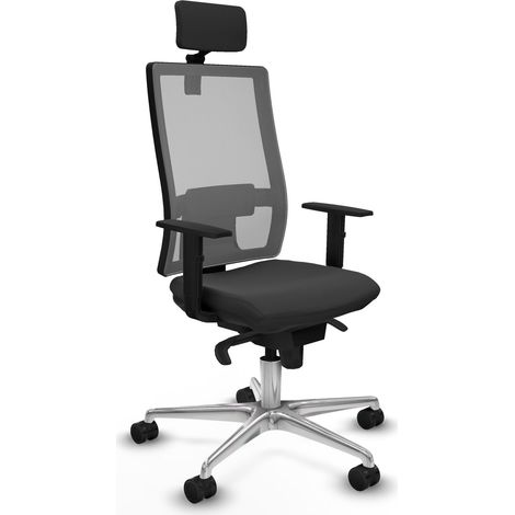 Sedia da ufficio piqueras y crespo Horna grigio rivestimento rete