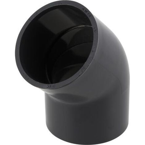 Coude PVC pression femelle-femelle 45° Ø50