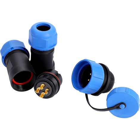 4-poliger wasserdichter IP68-Kunststoff-Luftfahrtstecker – Kabel mit Inline-Stecker