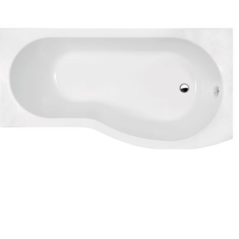 1700 B shaped shower bath R/H