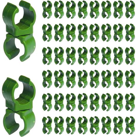CCYKXA 50pcs Connecteurs de pieu de jardin 16 mm Clips poteau tente en plastique pour les cadres serre, support fleurs, configuration tente culture, enjeux plante, structures ja