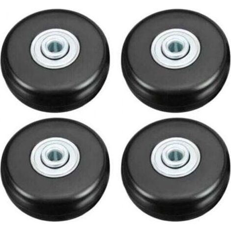 4PCS 50mm Roulette Valise, Bagage Valise Réparation Roulette Charge Lourd Muette Caoutchouc Universelle Pivotante Roue Rechange Transport Remplace Roulette pour Valise/Bagage/Sac à Dos/Voyage (1/4)