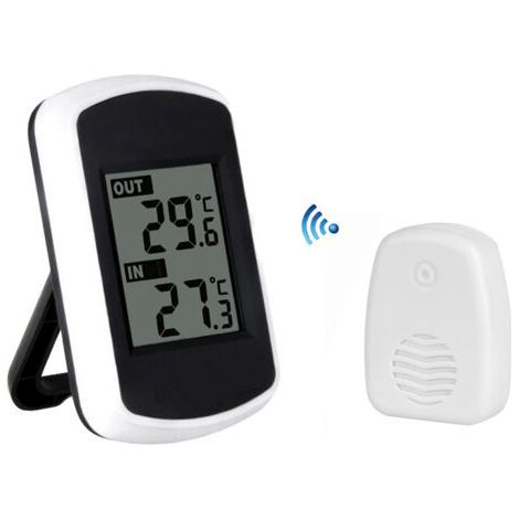 Lcd Testeur De Température Ambiante De Mesure De Température De Thermomètre Extérieur D'Intérieur Sans Fil (1/5)