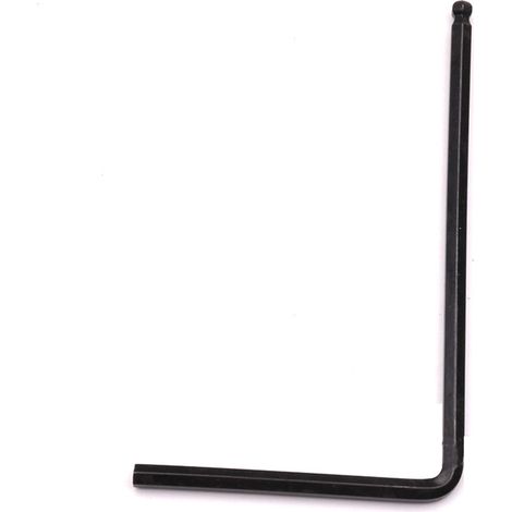 Gitarren-Innensechskantschlüssel, Metall, flacher Kugelkopf, 4 mm, Instrumentenzubehör für Reparatur und Wartung, schwarz (1/5)