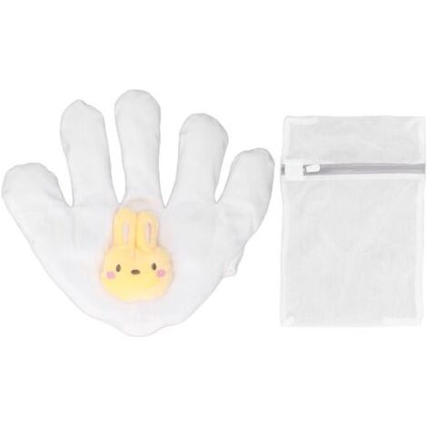 Oreiller Apaisant Bébé 23x24cm Anti-Sursaut Doux et Chaud Lapin pour Sommeil (Paume Droite)
