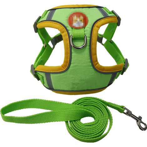 Filiyano-Harnais réfléchissant pour chien avec corde de traction pour une utilisation en extérieur, vert (1/5)