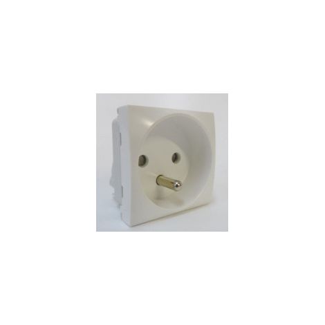 10 Prise 2P+T , 16A Blanc Bornes Auto Anti-Microbien SCHNEIDER ALB47277, 230V