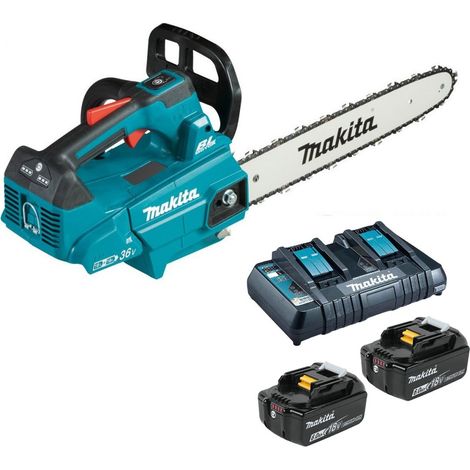 Makita DUC306 Twin 18v 36v LXT Li-Ion Brushless TopHandle Chainsaw 30cm 2x6ah