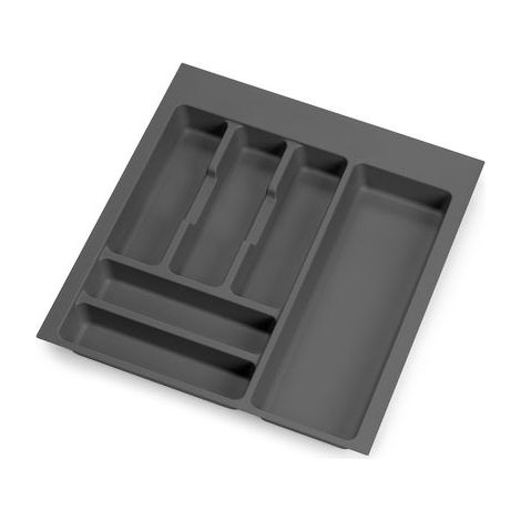 Emuca 8333223 range couverts Optima Vertex Concept, profondeur 500mm, plateau 16mm, module 500mm, Plastique, Gris antracite