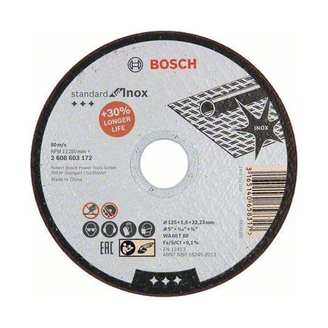 Bosch Accessories 2608603172 2608603172 Trennscheibe gerade 125 mm 1 St. Stahl
