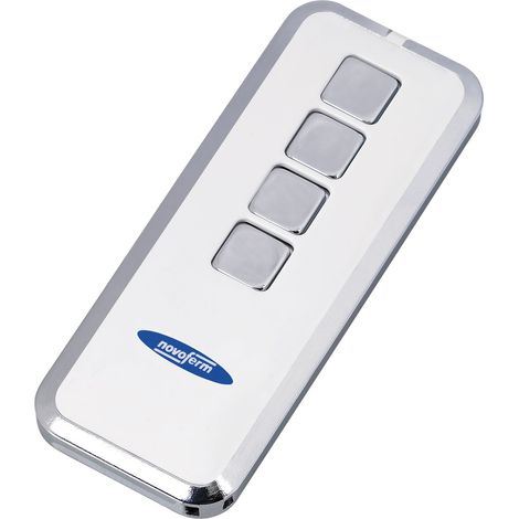 Novoferm Garagentor Handsender Mini-Novotron 524 Design, 4 Kanal, Silber / Weiß