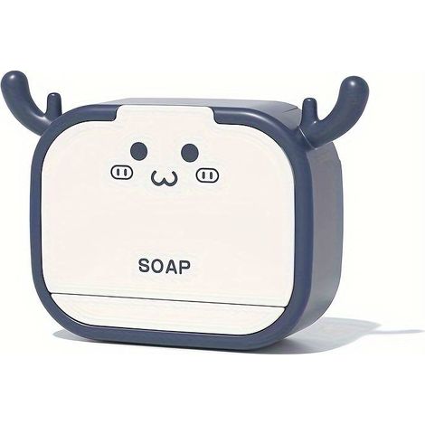 Porte-savon mural, support à savon en forme de bois de cerf, plateau d'égouttage, étagère de rangement pour savon, accessoires de salle de bain (1/5)