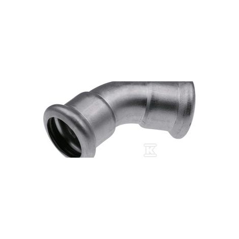 Gomito 18MM-45ST in acciaio inox per pressa