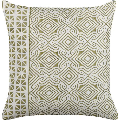 Dekokissen LARICS Baumwolle 45 x 45 cm Grün Orientalisches Muster