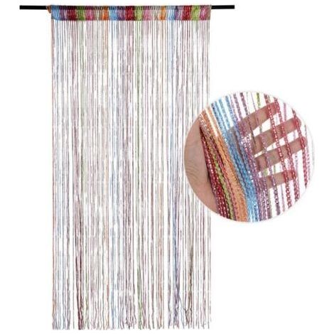 Glitter Door Curtain, 100 x 200 cm, with Tassels, to Divide a Room and Maintain Privacy (Colorful) (1/5)