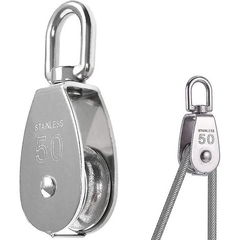 M50 Einrad-Drehrolle aus Edelstahl 304, Tragfähigkeit 400 kg – Silber (1/5)