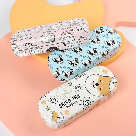 3 Pices Bote Lunettes Mignon Dessin Anim Motif Pu Impression Classique Lunettes Bote De Rangement Enfants Myopie Lunettes Lunettes De Soleil Bote (1/4)