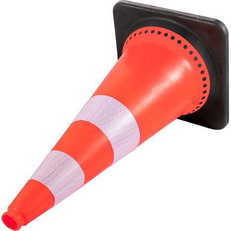 Mophorn 8x30Zoll Sicherheitskegel,orangefarbene PVC-Verkehrskegelmit reflektierenden Kragen und schwarzem beschwertem Sockel für Verkehrskontrolle,Einfahrten,Straßenparkplätze ＆den Einsatz in Schulen