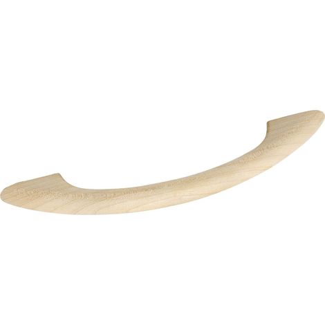 Poignée de meuble LA 128 mm - Largeur 172 mm - Poignée de meuble en bois d'érable brut