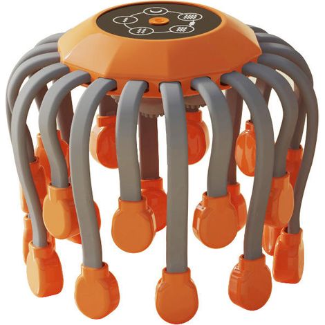 Kopfmassagegerät zur Migränelinderung mit Musik, Migräne-Kopfschmerzmassagegerät mit 20 Vibrationspunkten, elektrisches Kopfhautmassagegerät (1/5)