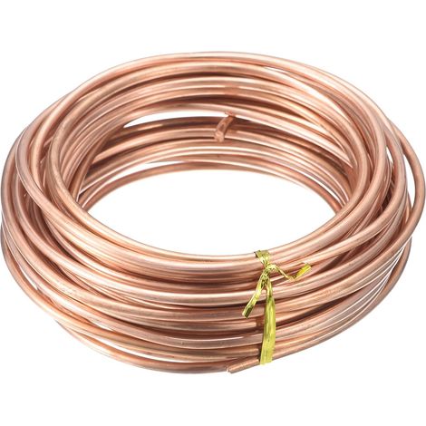 Fil De Cuivre Souple (6 Gauge, 31 FT), Fil De Cuivre Nu 99.9% naturel 4mm Fil Solide Pour DIY Décoration De Jardin (9.5Meter) (1/5)